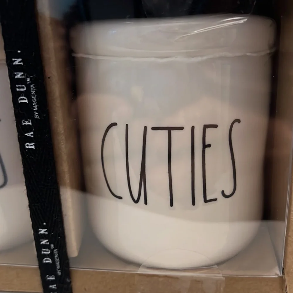 Rae Dunn Besties and Cuties New Ceramic Heart Lid Decor Canisters